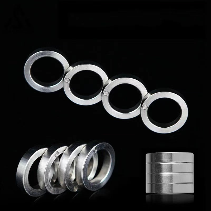Stainless steel folding four-finger glass breaker